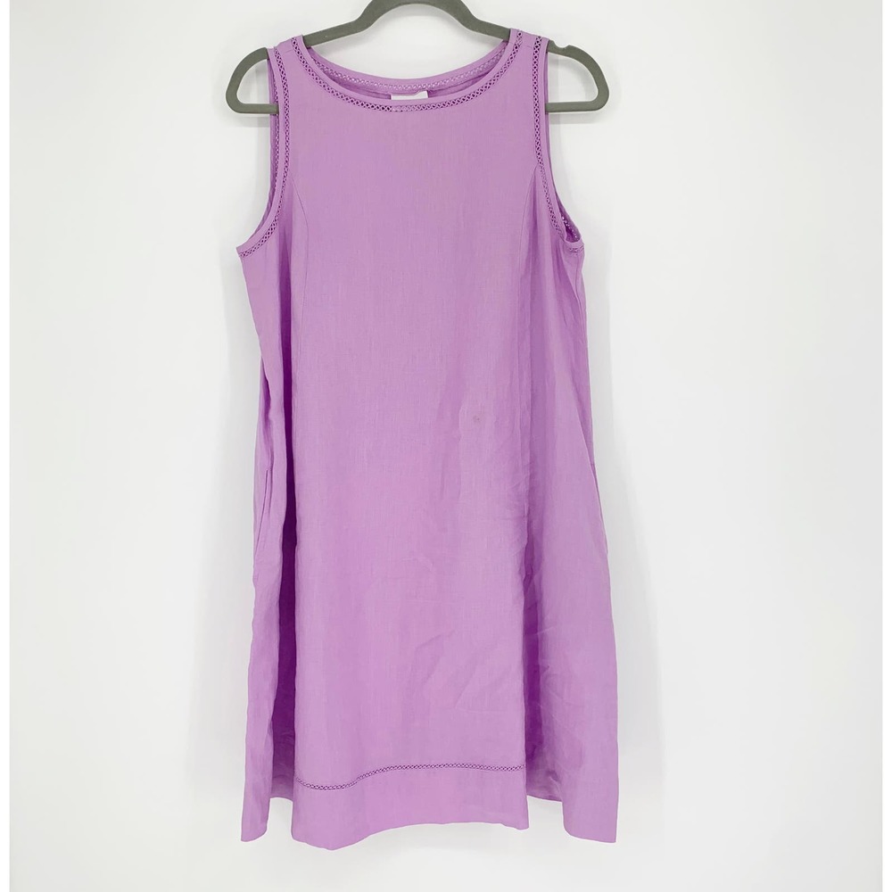 J. Jill I Love Linen Lilac Purple Linen Dress, XS